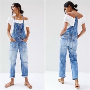 Pilcro Light Blue Denim Overalls